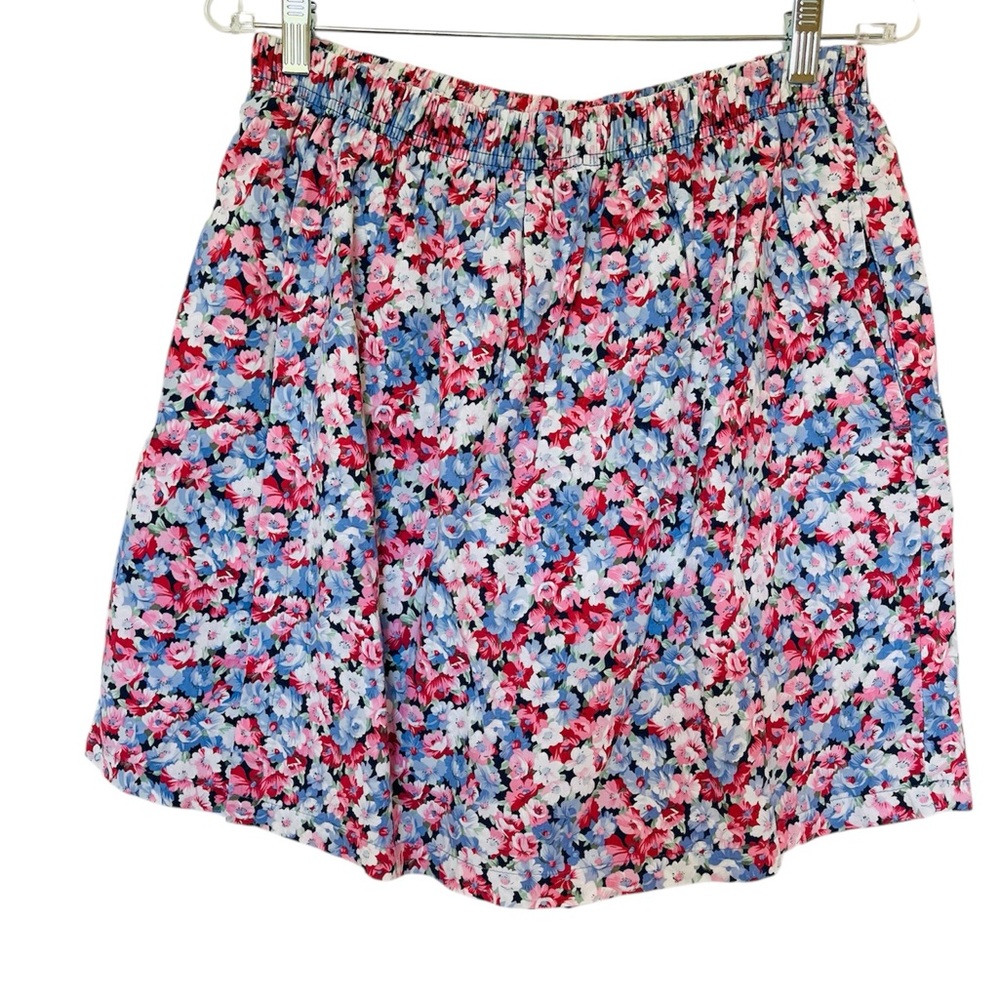 Brindar Skort Vintage 90s USA High Waist Pink Blue White Size Large